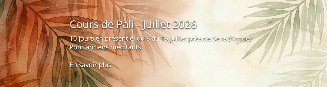 Bannière Cours de Pali